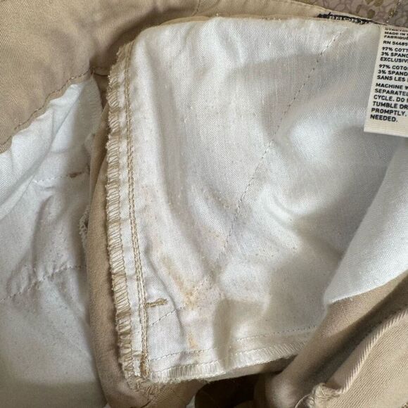 Y2K 2000s American Eagle Outfitters Low Rise Shortie Khaki Shorts Size 6 - Picture 5 of 7